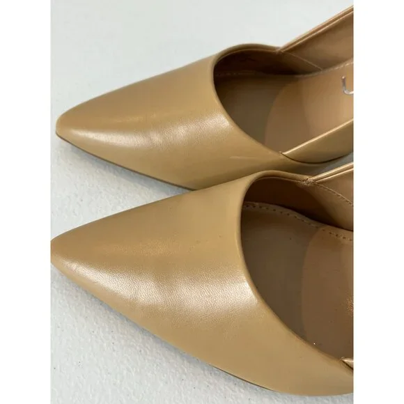 Calvin Klein Heels Womens 10 Shoes Pumps Faux Leather High Work Tan Nude Brown - Picture 7 of 15